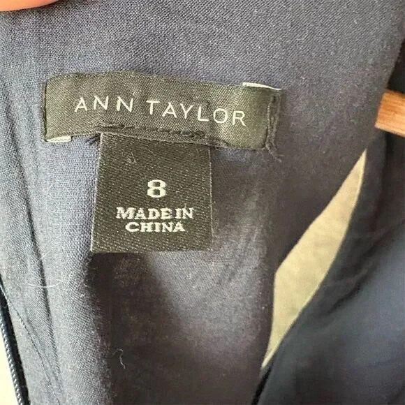 Ann Taylor Floral Linen Blend Sleeveless Midi Dress Size 8 Multicolor - Picture 6 of 8